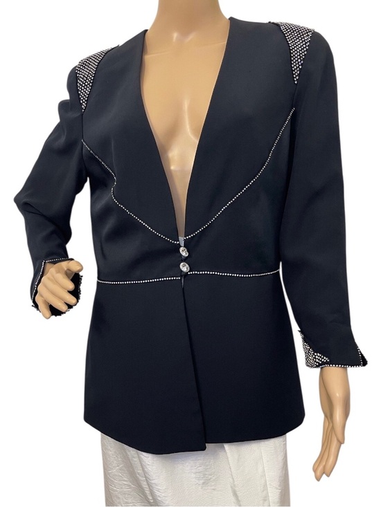 Frascara Jackets & Blazers - Frascara Black Embellished Women's Blazer,12